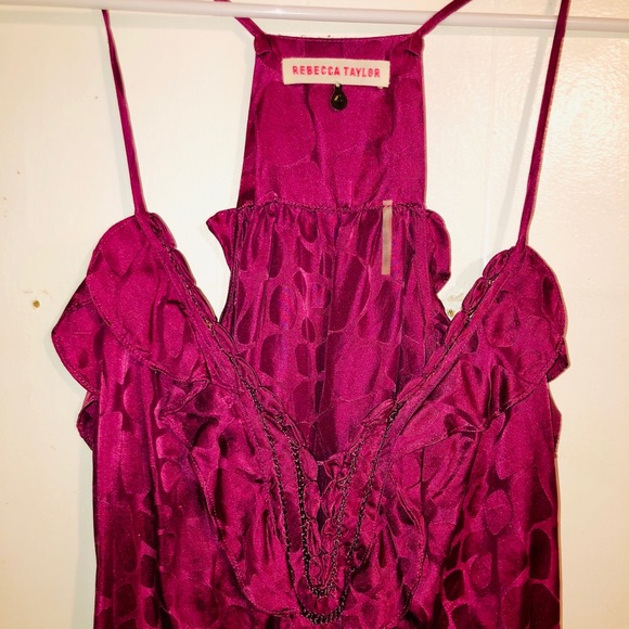 Rebecca Taylor Spaghetti Strap Silk Top - Picture 2 of 5